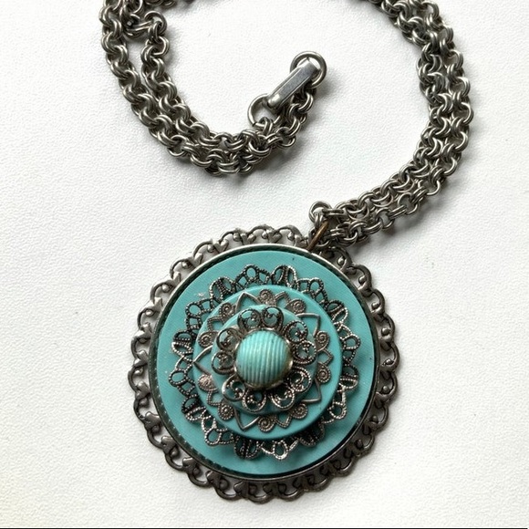 Vintage Southwest Inspired Costume Necklace - Picture 3 of 4